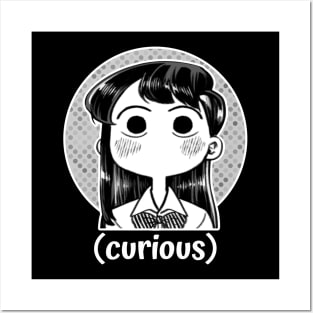 Funny Manga Meme Komi San Curious Face Posters and Art